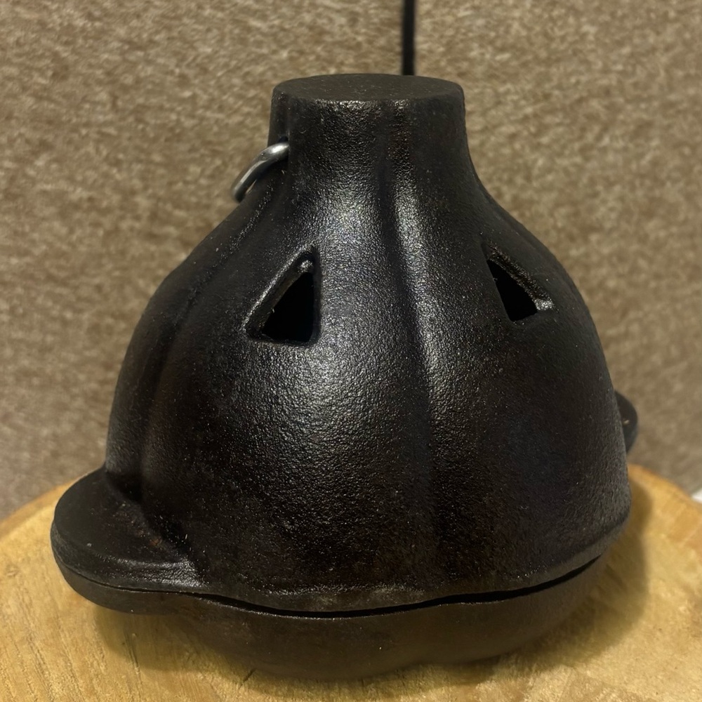 Black Cast Iron Garlic Roaster/ Storage Container with Lid